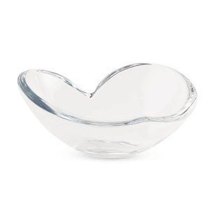Brand new Nambé large glass heart bowl: popular wedding registry item